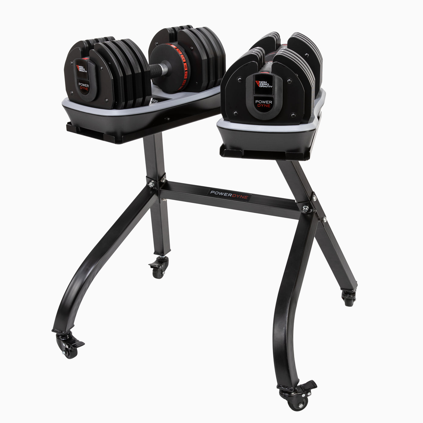PowerDyne Adjustable Dumbbell Weight - Lift Up To 160lbs with At-Home Strength Training Equipment Combo