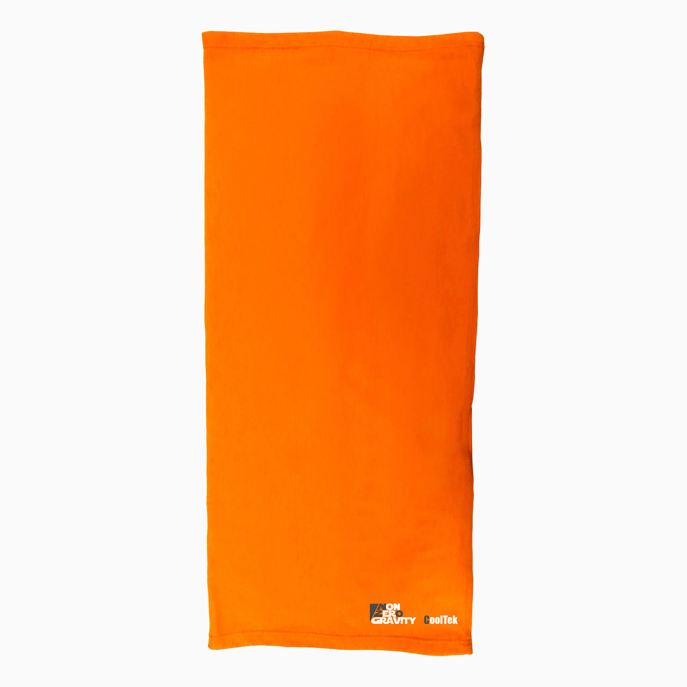 an orange spandex neck gaiter to mask and protect your face