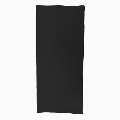 a black spandex neck gaiter to mask and protect your face