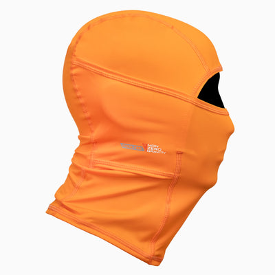 an orange spandex balaclava to mask and protect your face