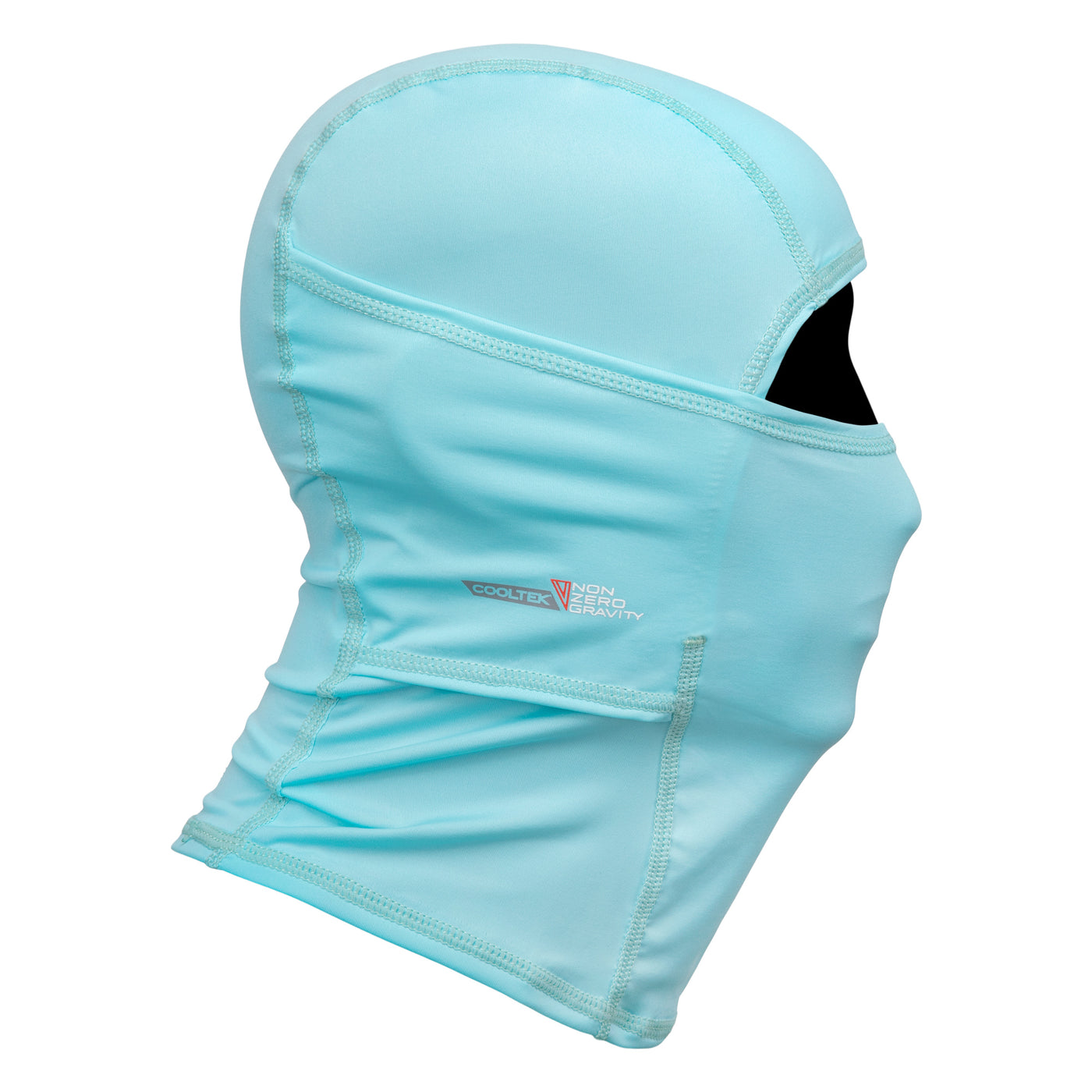 a light blue spandex balaclava to mask and protect your face