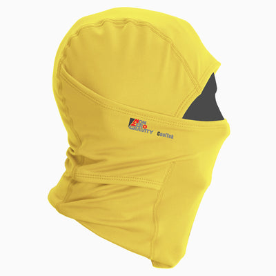 a yellow spandex balaclava to mask and protect your face