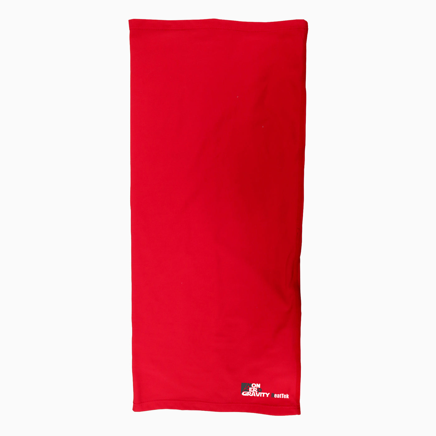 a red spandex neck gaiter to mask and protect your face