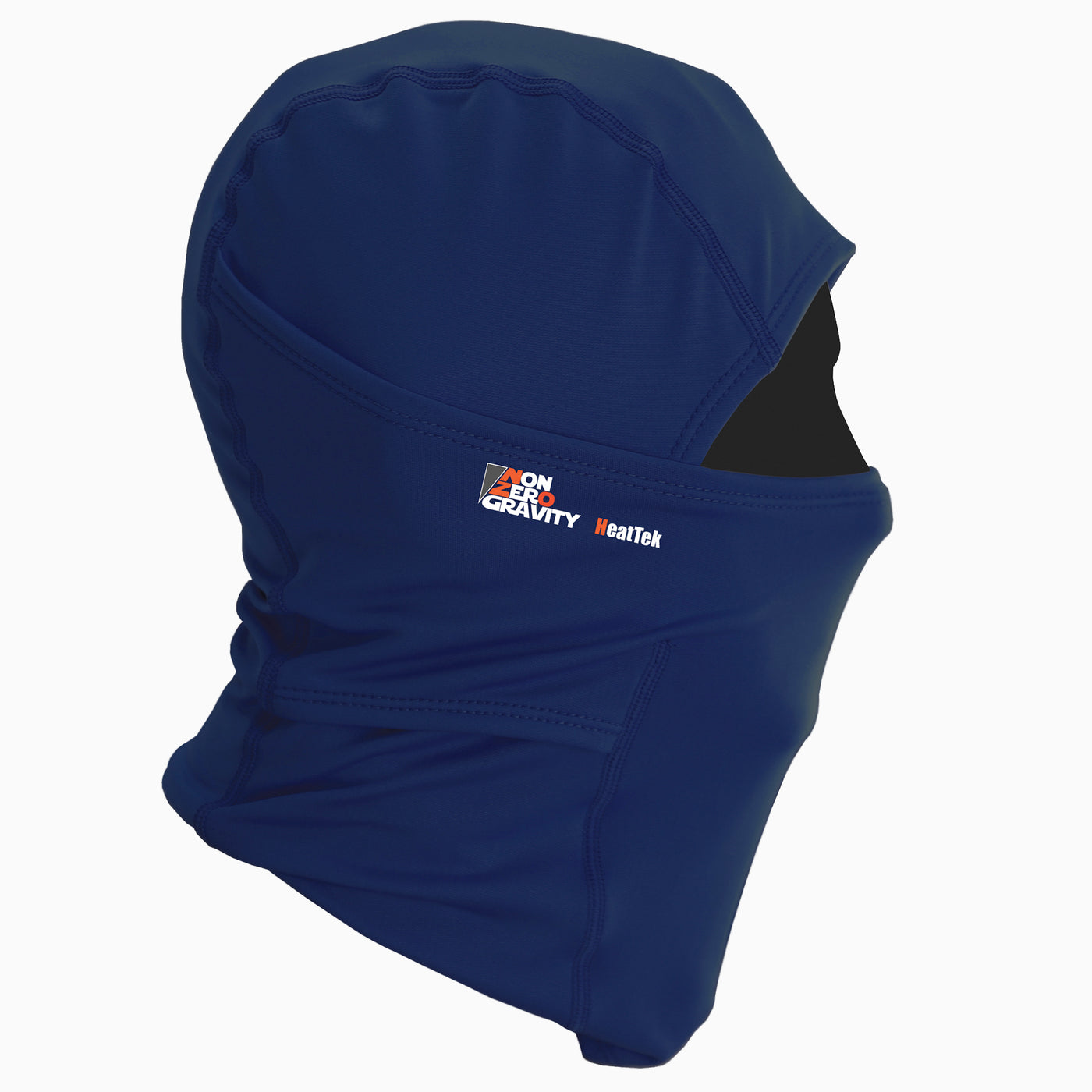 a dark blue spandex athletic balaclava to mask and protect your face