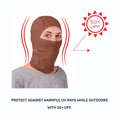 NonZero Gravity PURiGUARD 4-Way Stretch Antibacterial Balaclava with UPF 50+ in Bronze 