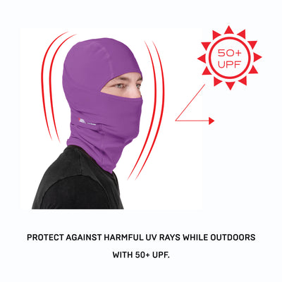 NonZero Gravity PURiGUARD 4-Way Stretch Antibacterial Balaclava with UPF 50+ in Mulberry