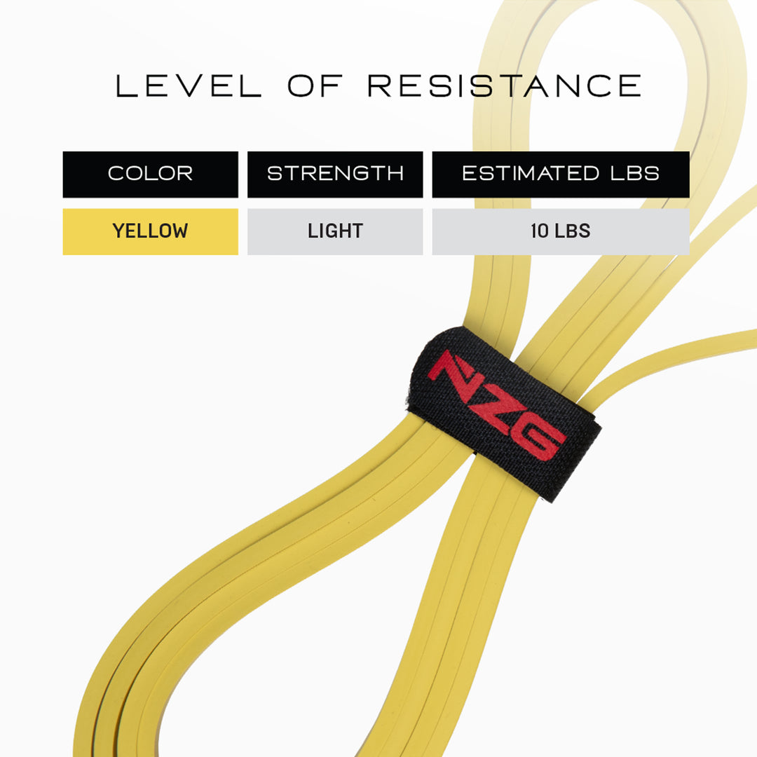 NZG 100% Latex-Free Natural Rubber Resistance Bands – 11 Levels (10 To 140 LBS), Lightweight & Portable For Home Gym - View #2