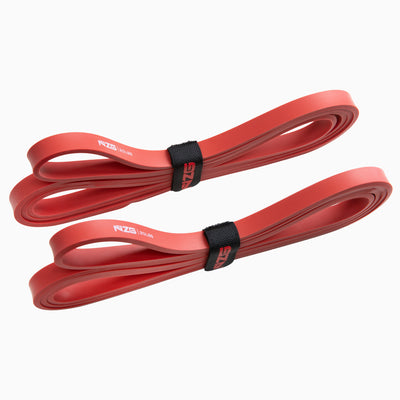 NonZero Gravity 100% Natural Rubber Power Resistance Bands Light-Intensity Red 20 LBS (Set of 2)