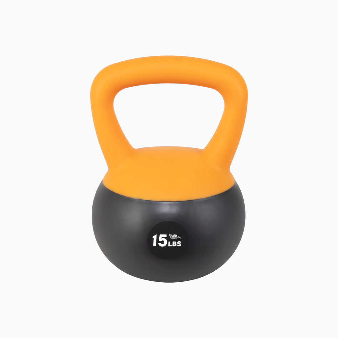 Kettlebell Souple En Polyuréthane Noir 6 Kg - Pour Entraînement à Domicile Ou Extérieur - Ne Abîme Pas Les Sols