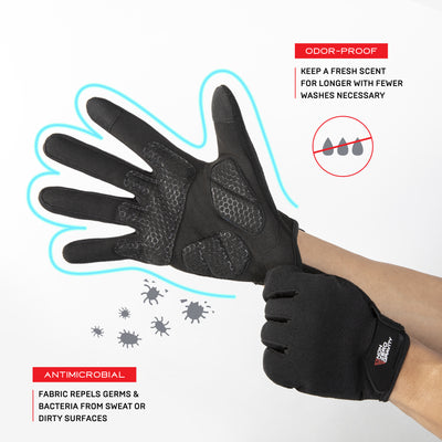 NonZero Gravity Tech-Touch Antimicrobial Germ-Proof Odor-Proof Weightlifting Padded Full Finger Workout Gloves