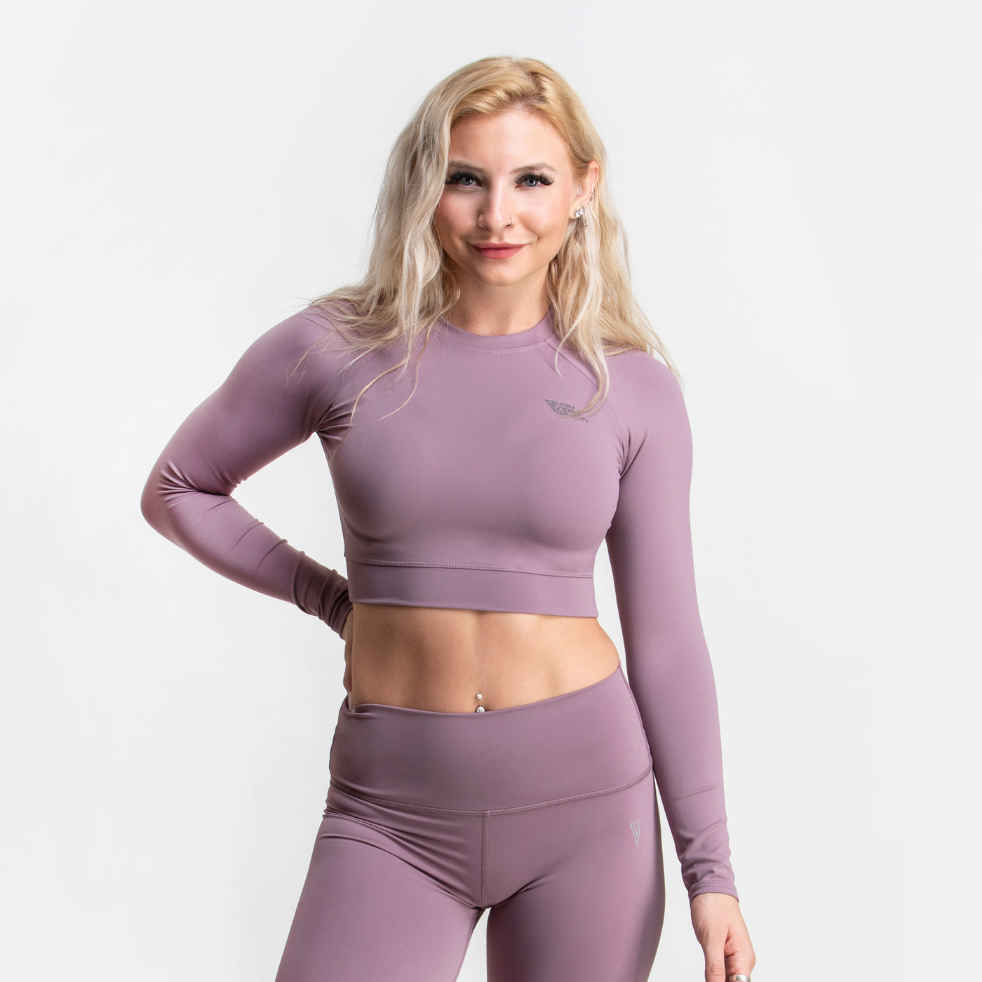 NZG NonZero Gravity Antimicrobial Odor & Sweat Proof UV 50+  ZinTex Long Sleeve Crop Sports Top for women  