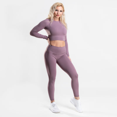 NZG NonZero Gravity Antimicrobial Odor & Sweat Proof UV 50+  ZinTex Long Sleeve Crop Sports Top for women  