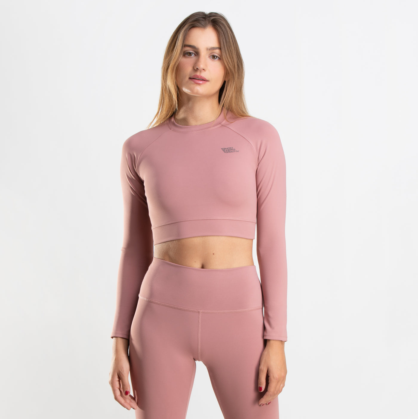 NZG NonZero Gravity Antimicrobial Odor & Sweat Proof UV 50+  ZinTex Long Sleeve Crop Sports Top for women  