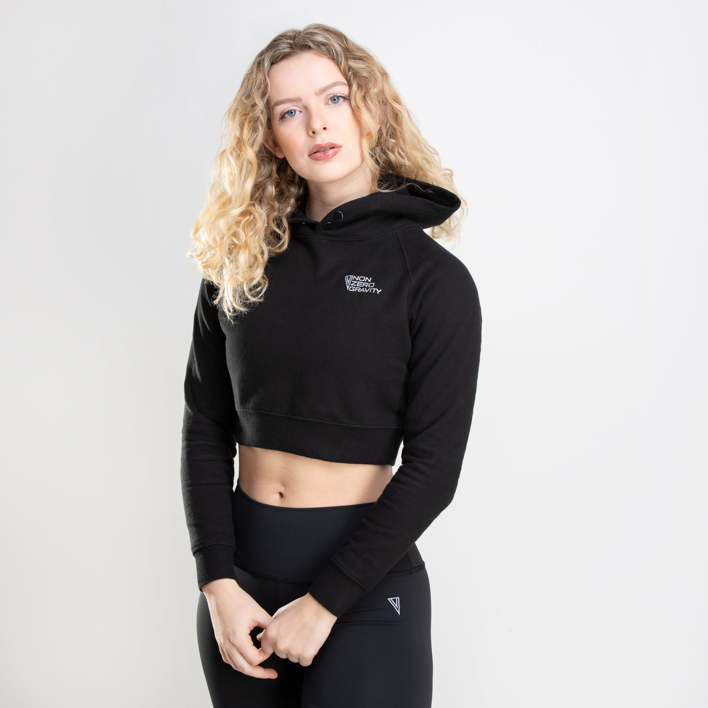 NZG NonZero Gravity Antimicrobial Odor & Sweat Proof UV 50+  ZinTex Cropped Workout Hoodie for women  