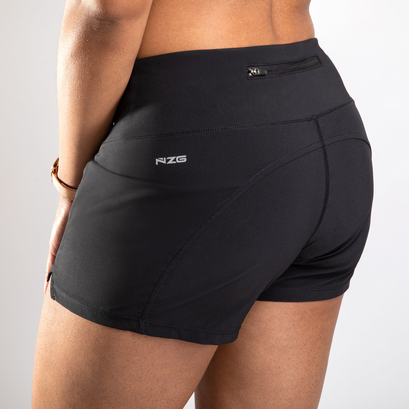 NonZero Gravity Women’s ZinTex Low-Rise Training Shorts made with Recycled Polyester & Spandex in Coal 