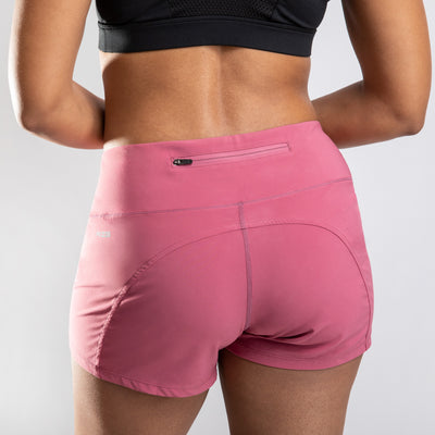 NonZero Gravity Women’s ZinTex Low-Rise Training Shorts made with Recycled Polyester & Spandex in Berry