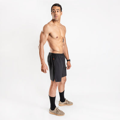 NonZero Gravity Men’s ZinTex Eco Running Shorts with Lining made with Recycled Polyester & Spandex in Coal 