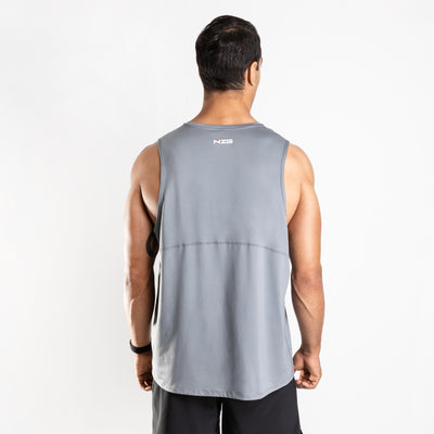 NonZero Gravity Men’s ZinTex Training Tank made with Super Stretch Polyester & Spandex in Concrete