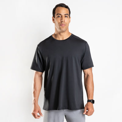 NonZero Gravity Men’s ZinTex Workout T-Shirt made with Super Stretch Polyester & Spandex in Coal 