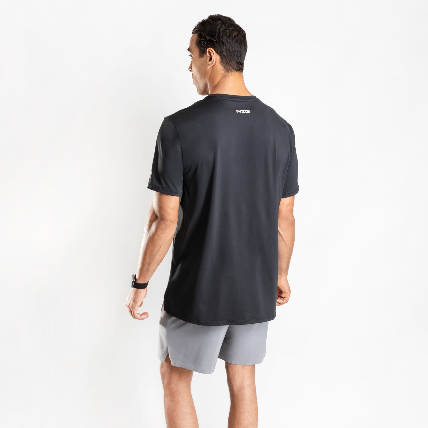 NonZero Gravity Men’s ZinTex Workout T-Shirt made with Super Stretch Polyester & Spandex in Coal 