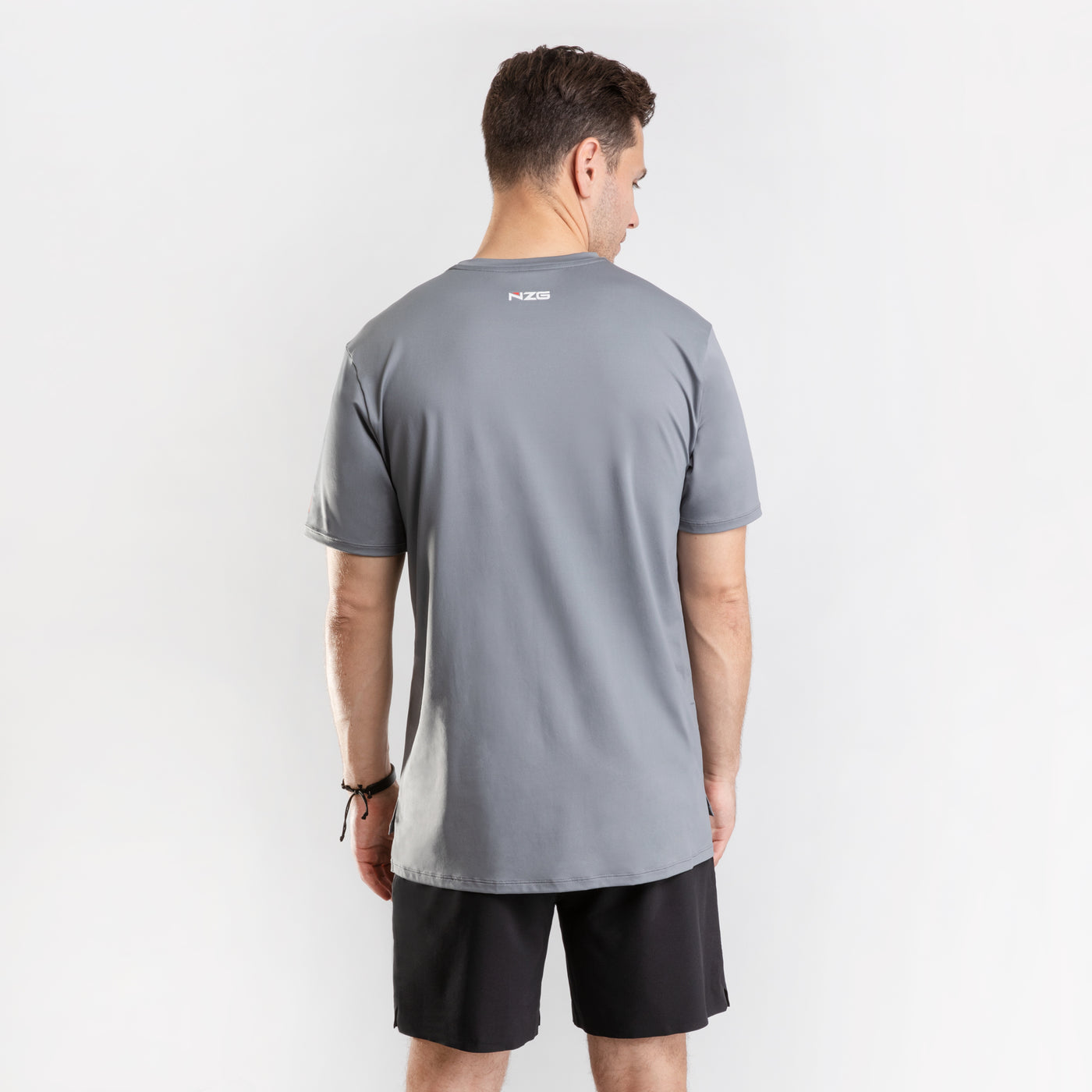 NonZero Gravity Men’s ZinTex Workout T-Shirt made with Super Stretch Polyester & Spandex in Concrete