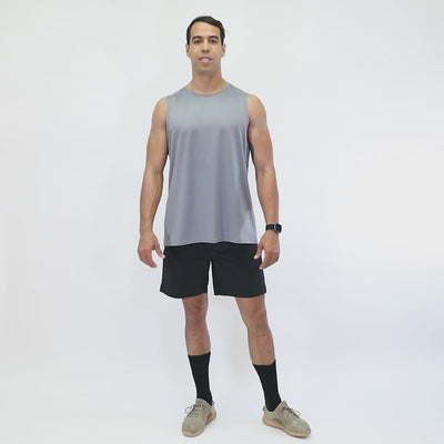 NonZero Gravity Men’s ZinTex Training Tank made with Super Stretch Polyester & Spandex in Concrete